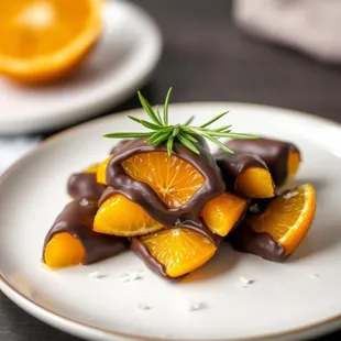 Chocolate Dipped Orange Slices with Sea Salt