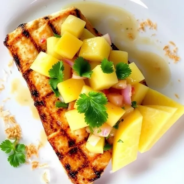 Grilled Swordfish with Pineapple Salsa