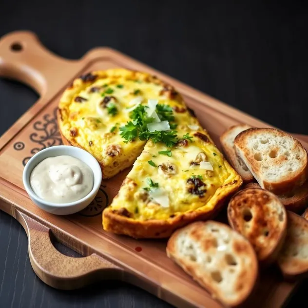 Truffle Chicken Cheese Frittata