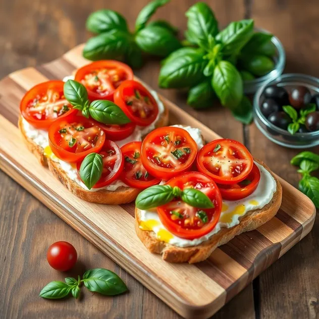 Tomato and Ricotta Bruschetta