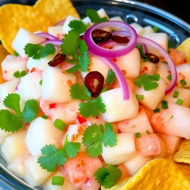 Ceviche with Lime and Fresh Cilantro