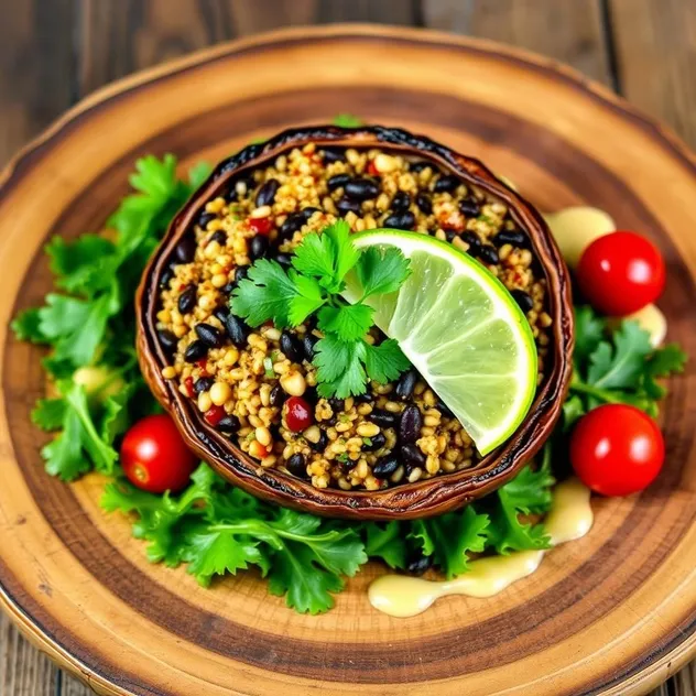 Vegan Stuffed Portobello Mushrooms