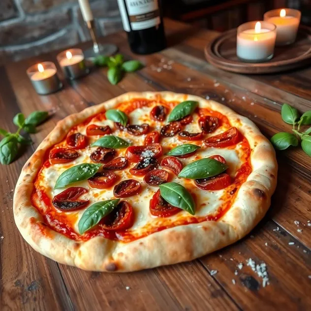 Sun-Dried Tomato and Basil Pizza