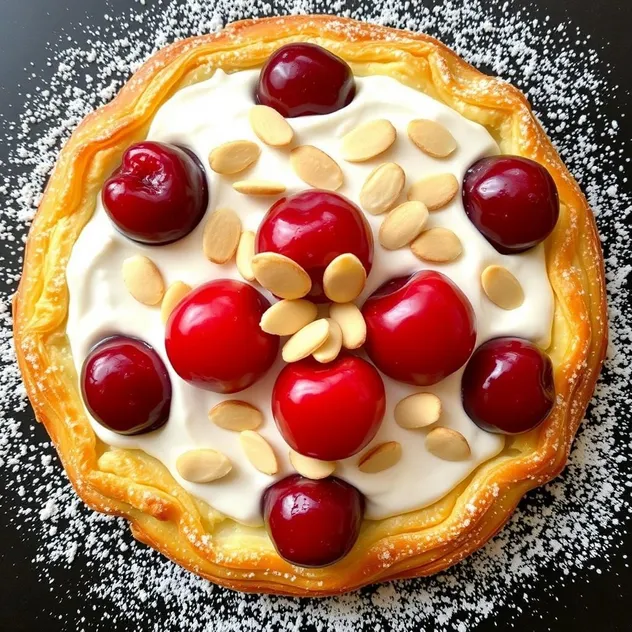 Sweet Cherry Almond Puff Pastry