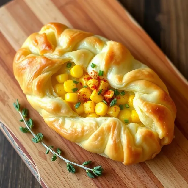 Sweet Corn and Cheddar Puff Pastry