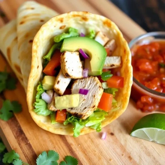 Chicken and Avocado Tortilla Wrap