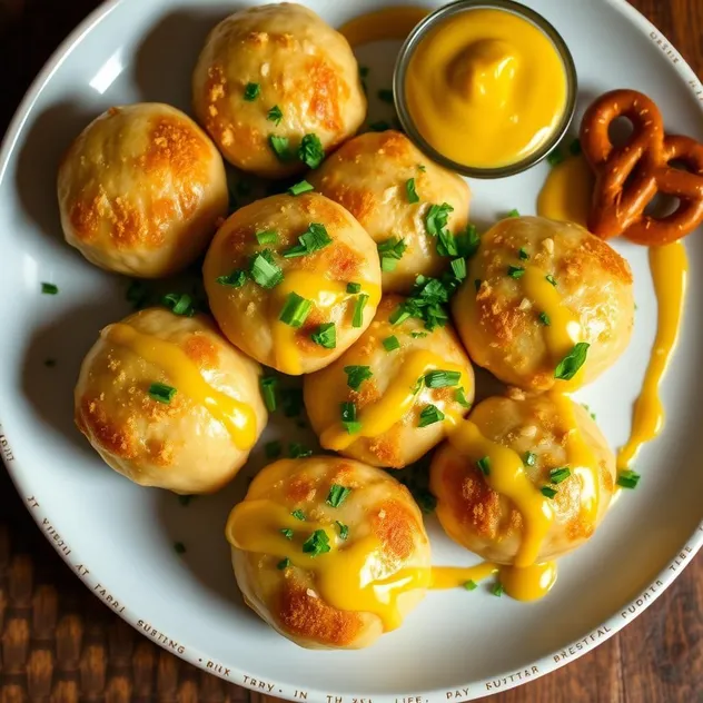 Pretzel and Mustard Dumplings