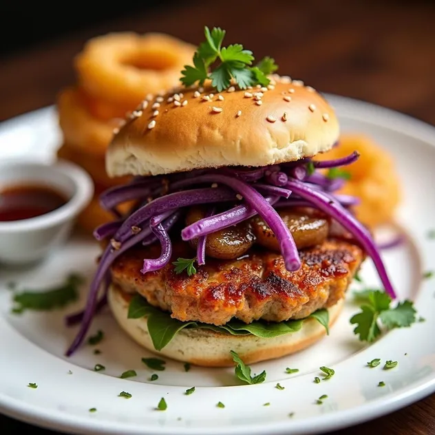 Crispy Pork Sandwich with Caramelized Onions