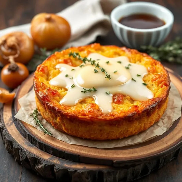 Zwiebelkuchen (Caramelized Onion Cake) with Federweisser Glaze