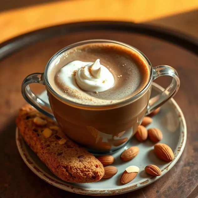 Mocha Almond Biscotti Latte