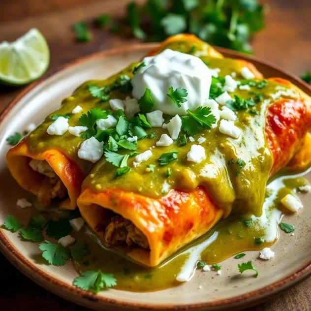 Salsa Verde Enchiladas