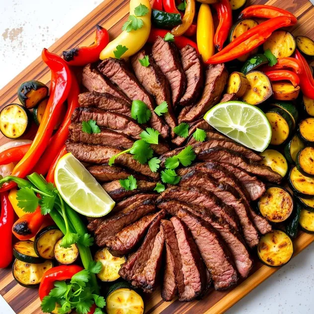 Carne Asada with Grilled Vegetables