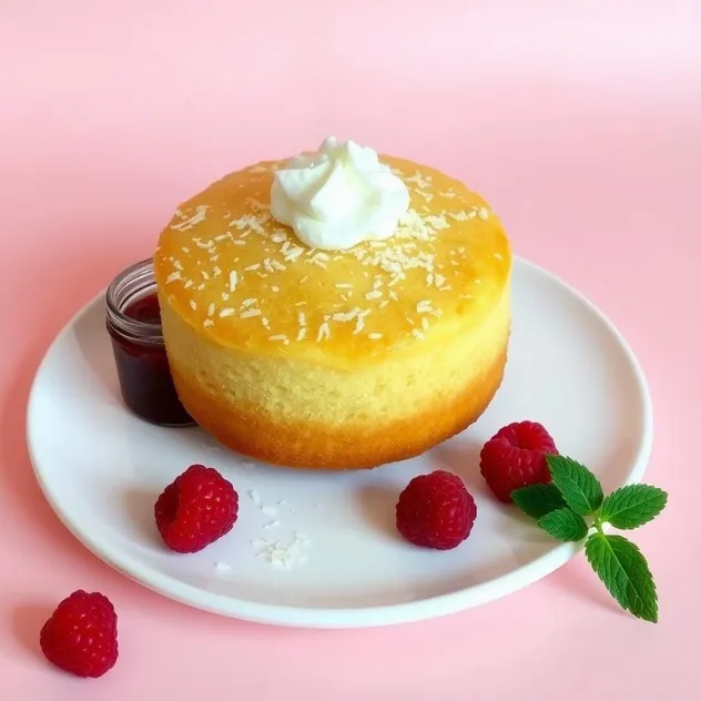 Coconut and Jam Sponges