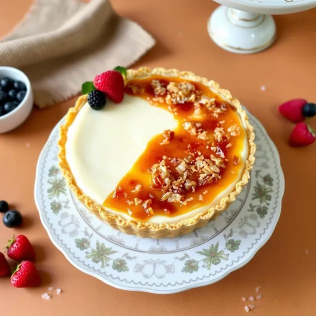 Rich Vanilla Bean Panna Cotta Tart