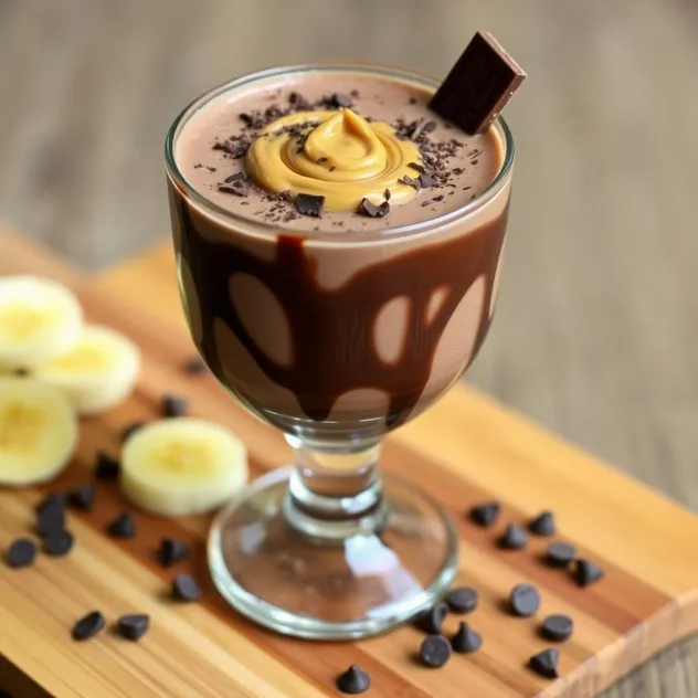 Dark Chocolate Peanut Butter Protein Shake