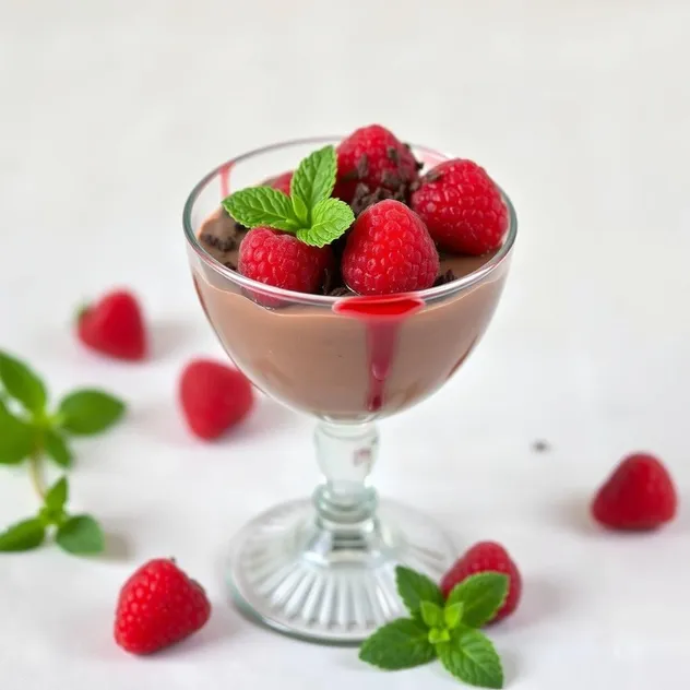 Dark Chocolate Raspberry Avocado Mousse