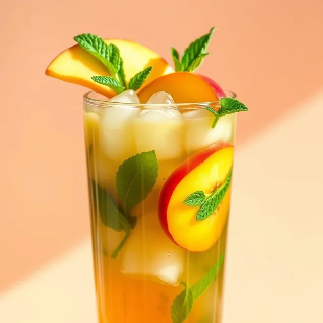 Ginger Peach Iced Green Tea