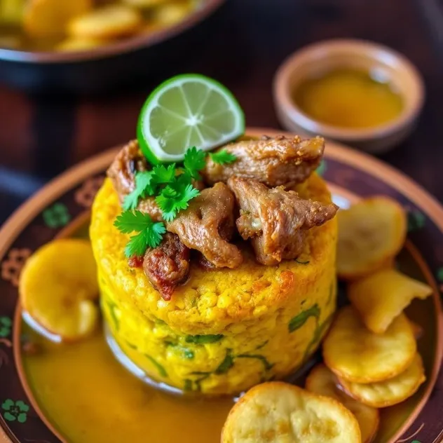 Mofongo con Carne Frita