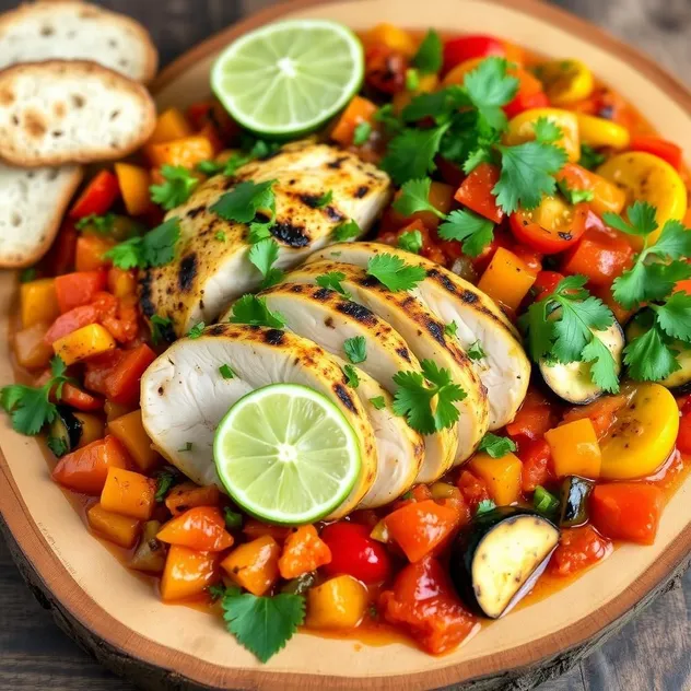 Sofrito with Grilled Chicken and Vegetables