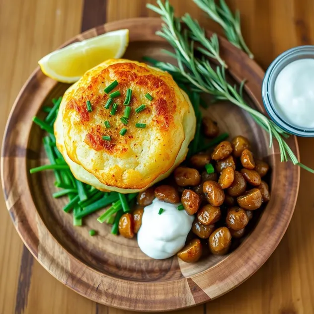 Pan-Seared Potato Farls with Crispy Shallots and Fresh Chives