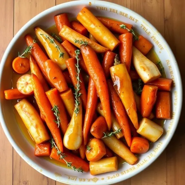 Honey Glazed Carrots and Parsnips