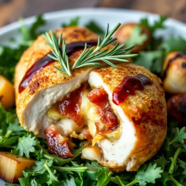 Proscuitto and Cheese Stuffed Chicken