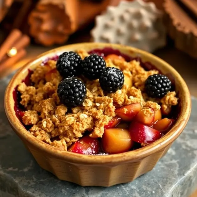 Apple & Blackberry Crumble