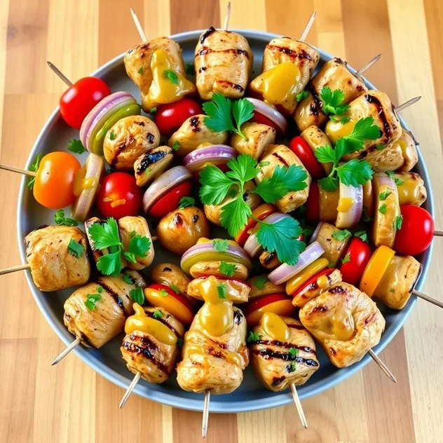 Honey & Mustard Chicken Skewers