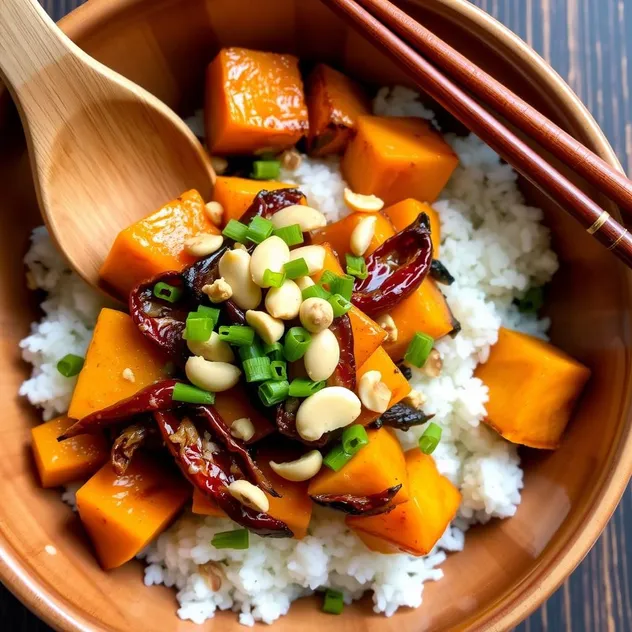 Stir-Fried Pumpkin with Garlic and Chilies (Pai Huang Gua)