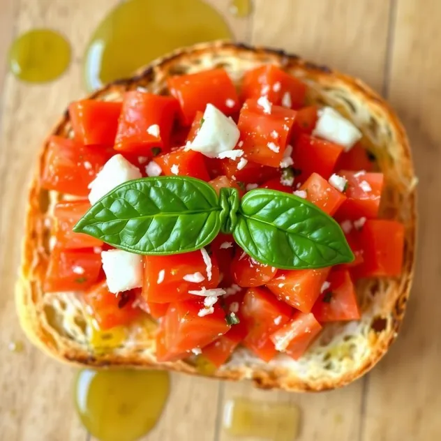 Bruschetta with Fresh Tomato and Mozzarella