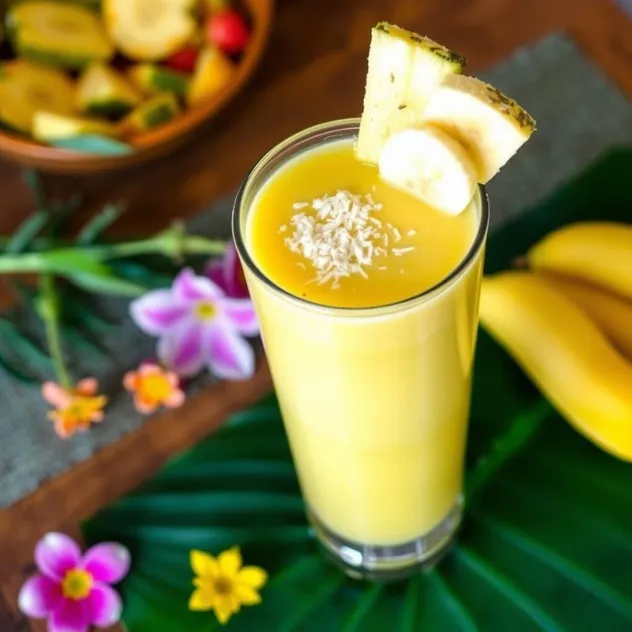 Tropical Banana Bliss Smoothie