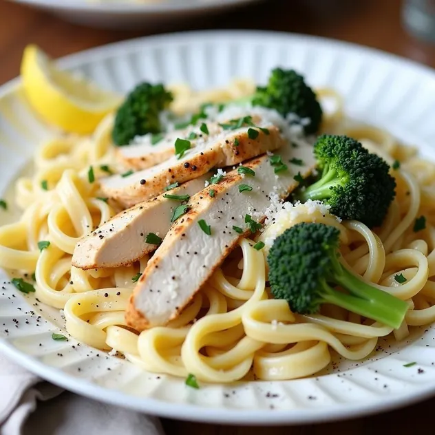 Chicken Alfredo with Broccoli