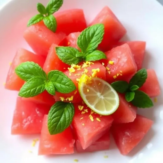 Watermelon and Mint Fruit Salad