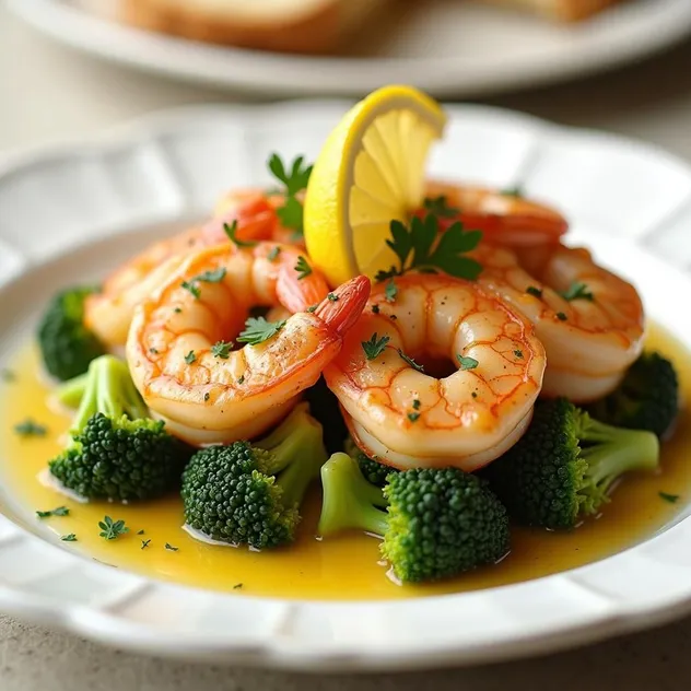 Lemon Garlic Butter Shrimp with Broccoli Recipe