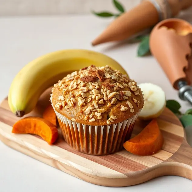 Sweet Potato and Banana Muffins