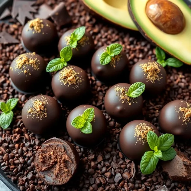 Dark Chocolate Avocado Truffles