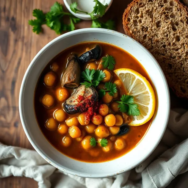 Low-Calorie Eggplant and Chickpea Stew