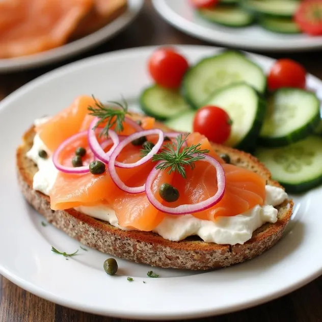 Smoked Salmon and Cucumber Toast