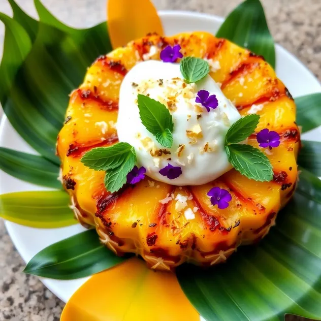 Grilled Pineapple with Coconut Yogurt