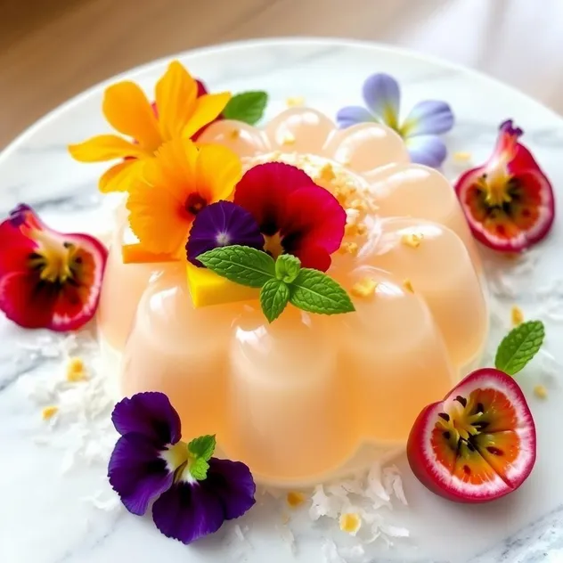 Tropical Coconut and Passionfruit Jelly