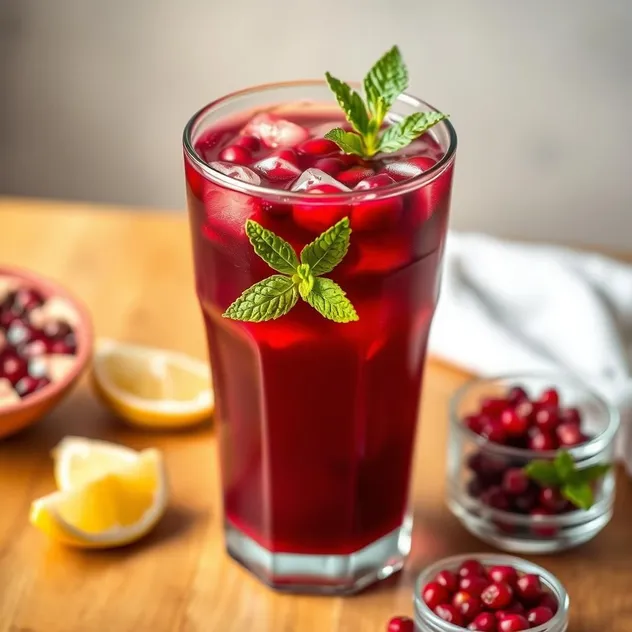 Hibiscus Iced Tea with Pomegranate