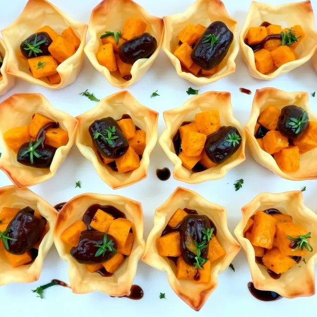 Roasted Sweet Potato and Date Cups