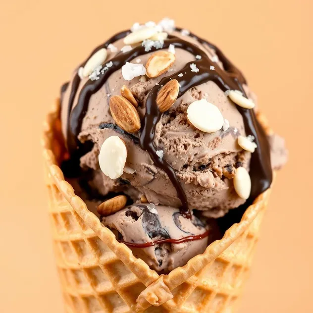 Dark Chocolate Almond Bark Ice Cream