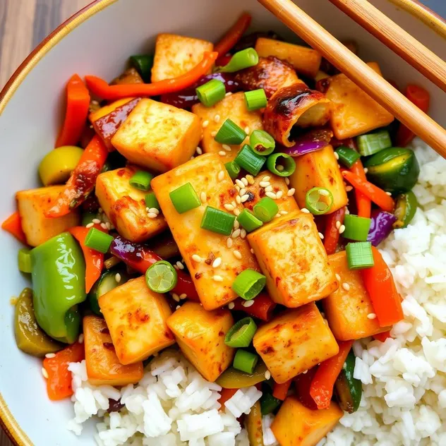 Spicy Garlic Tofu Stir-Fry