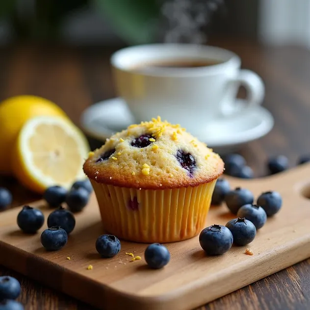 Lemon Blueberry Breakfast Muffin