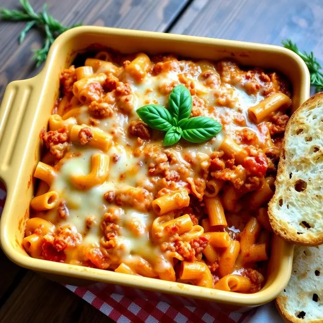 Creamy Bolognese Pasta Bake