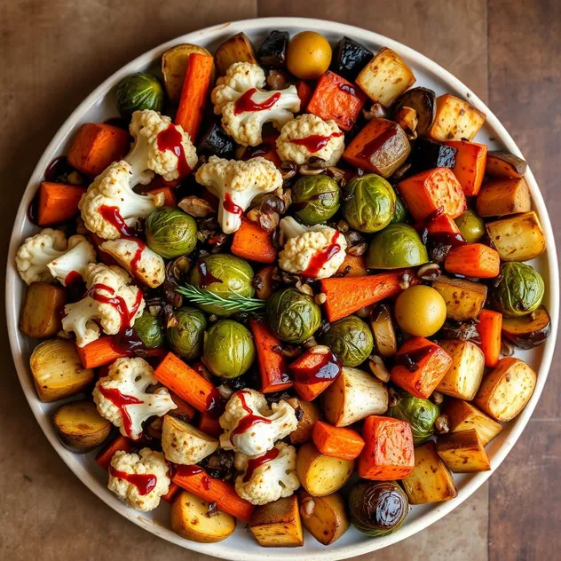 Roasted Vegetable Medley with Red Wine Glaze