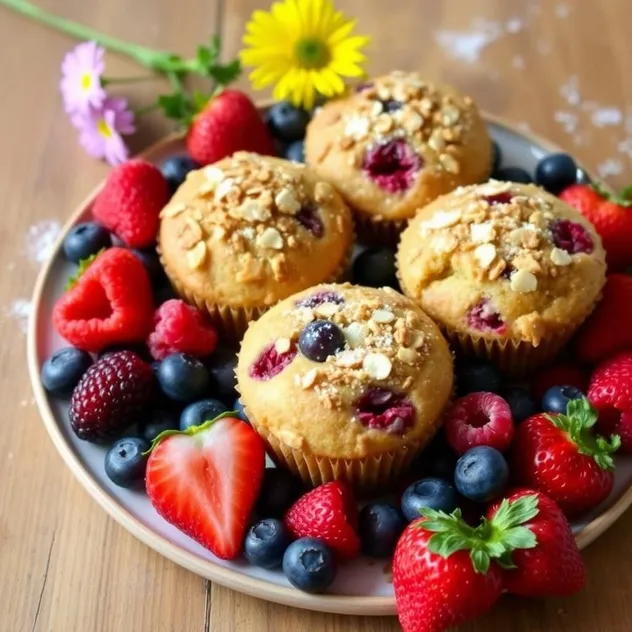 Almond Flour Berry Muffins