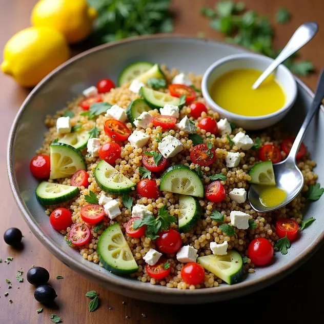 Mediterranean Quinoa Salad with Lemon Vinaigrette