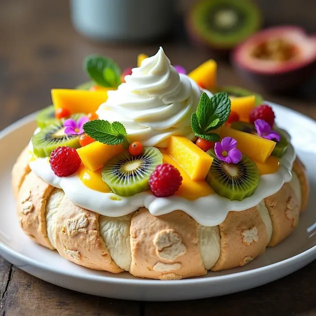 Tropical Fruit Pavlova